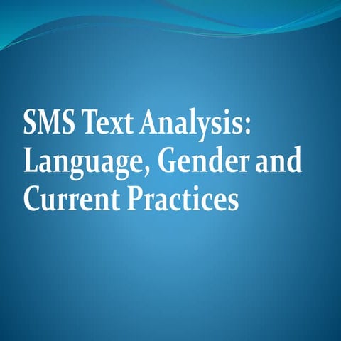 sms text analysis by af syed