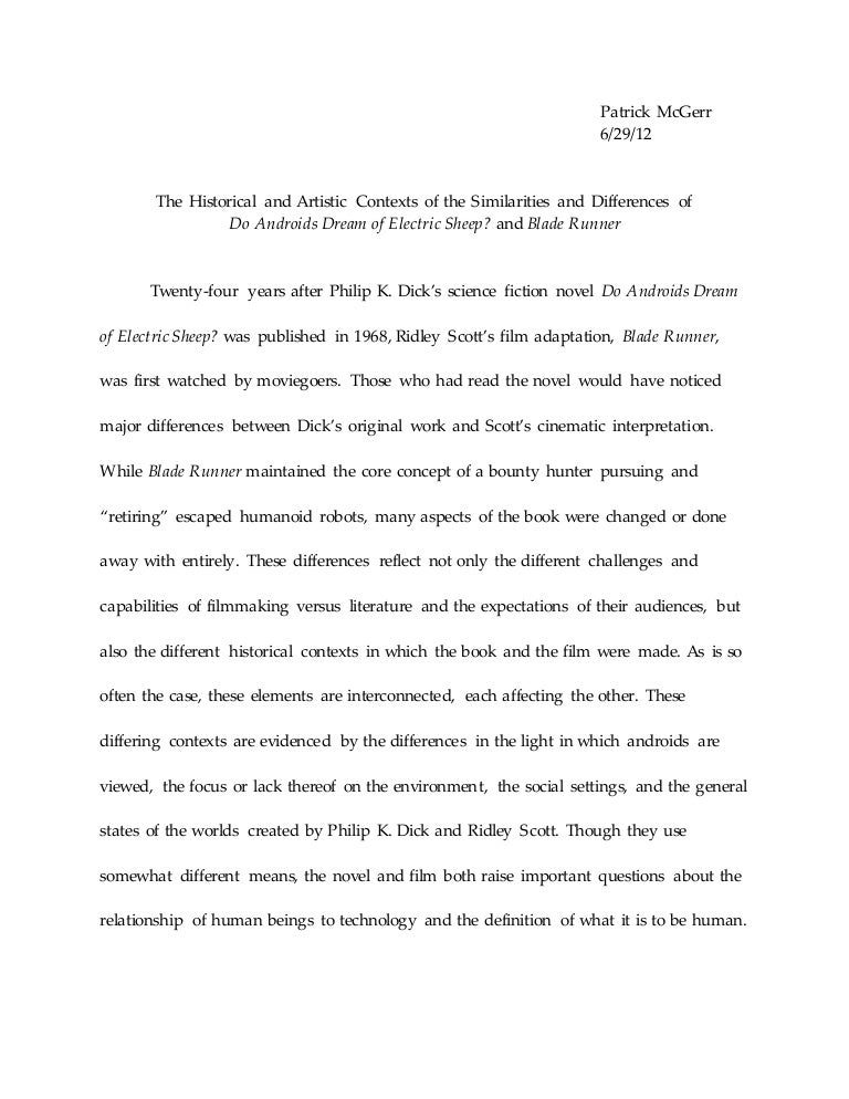 movie comparison essay