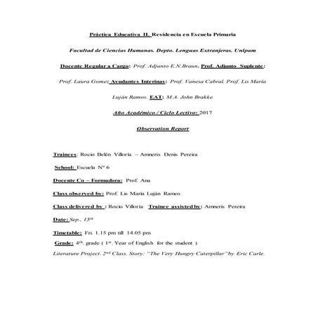 4º Observation Report