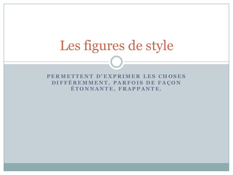 Quiz Sur Les Figures De Style 4eme