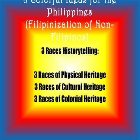 8 Colorful Ideas for My Country (Filipinization)