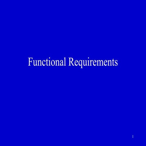 Functional-Requirements in Software Requirement Engineering | PPT