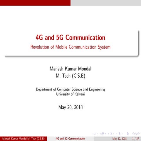 Revolution of Mobile Communication, from 1G to 5G Communication | PDF