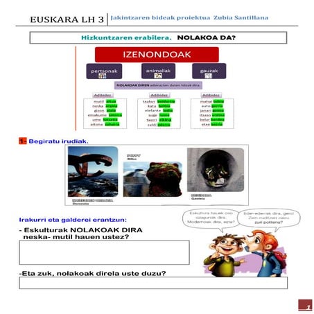 4 gaia  izenondoak nolakoa da - ariketak