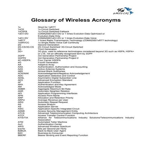 4 g americas glossary of wireless acronyms 2012