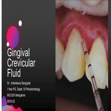 GINGIVAL CREVICULAR FLUID