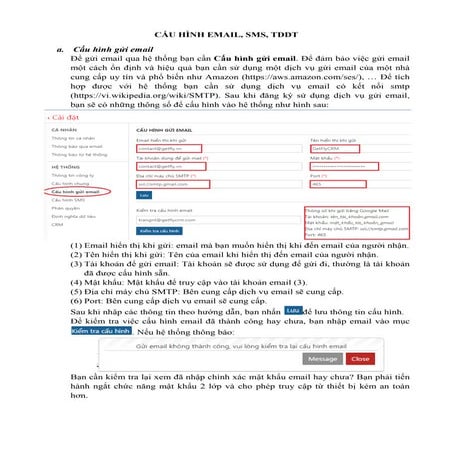 #4 Cấu hình email, sms, tổng đài - Hướng dẫn sử dụng phần mềm GetFly CRM
