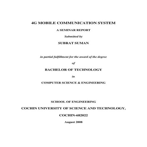 4 g mobile communication system