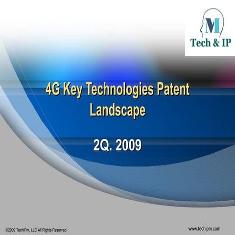 4G Key Technologies Patent Landscape