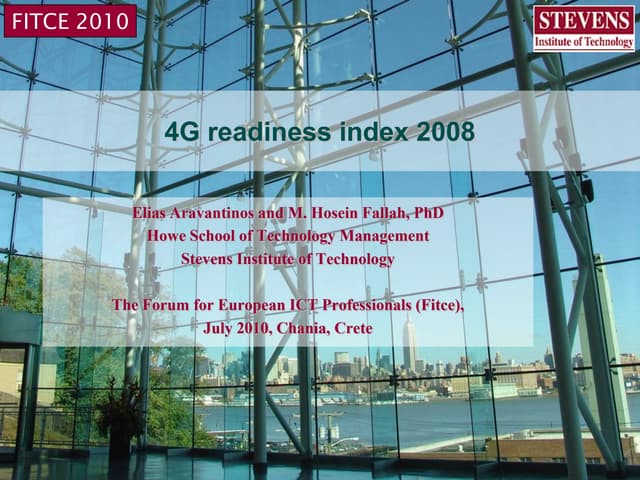 4G readiness index, fitce workshop 2010