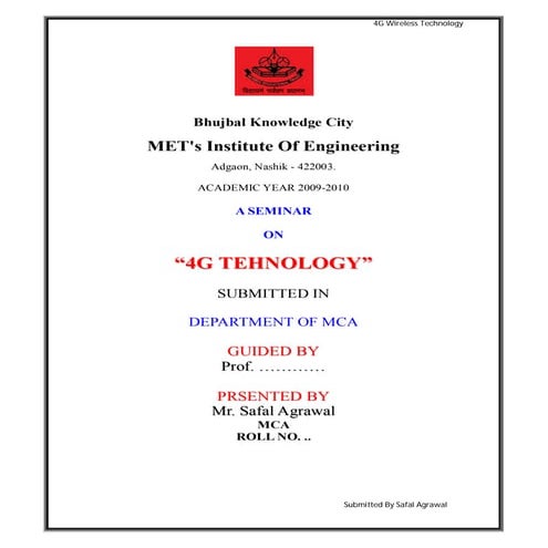 Part 1: The Different Generations (‘G’s) - 5G for Absolute Beginners | PDF