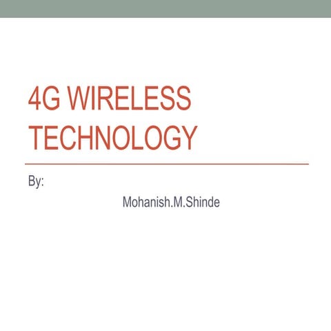 4G Wireless Technology