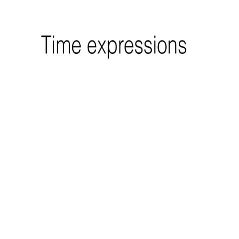 Time expressions