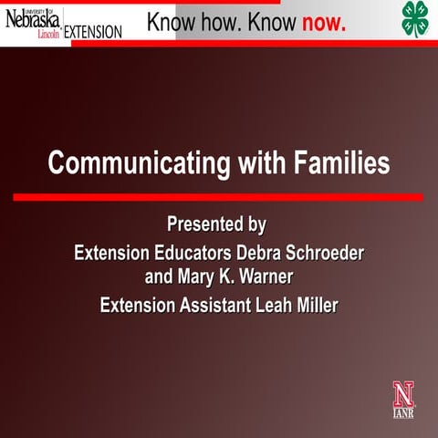 Communicating with Families | PPT