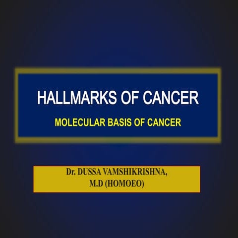 Hallmarks of cancer