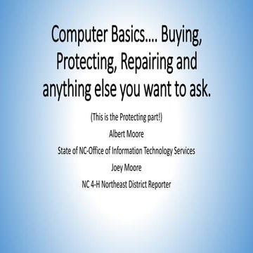 Securing, Buying, and buying computers 4-H