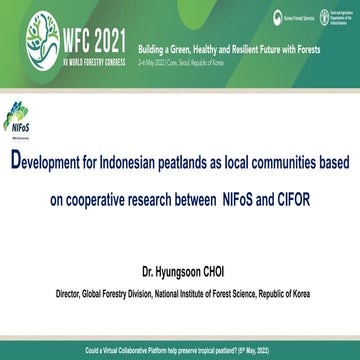 Development for Indonesian peatlands as local communities based on cooperativ...
