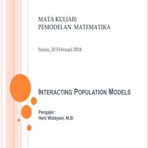 Interacting Population Models