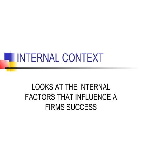 4 Internal Context & Past Performance Analysis
