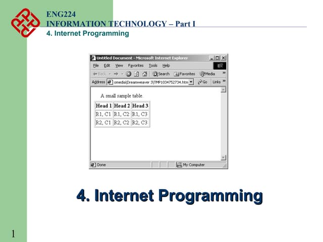Internet programming lecture 1