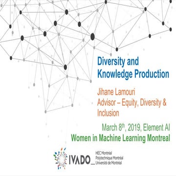 Diversity and Knowledge Production, by Jihane Lamouri, Diversity, Equity and ...