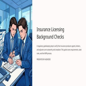 Insurance Licensing Background Checks Explained | PPTX