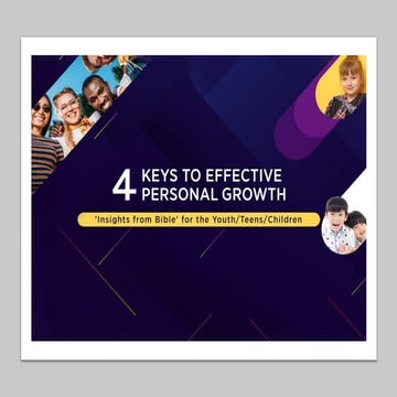 4 keys to effective Personal Growth | PPT