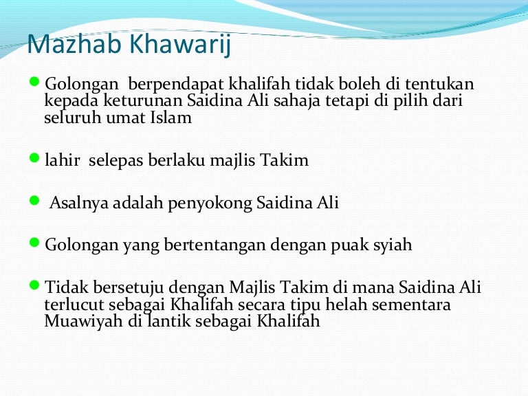 Khawarij Murjiah Qadariah Muktazillah Aswj Degree Sem 1