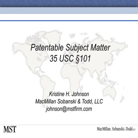 04-Patentable Subject Matter 35 USC §101