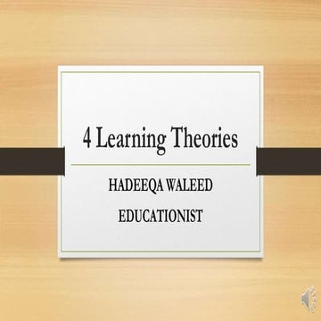 4 learning theories