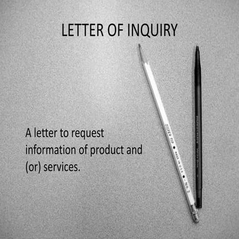 4 letter of inquiry