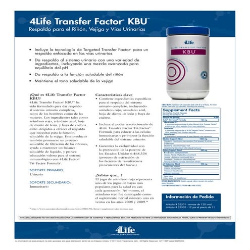 Ficha Técnica - 4 Life KBU 120cap