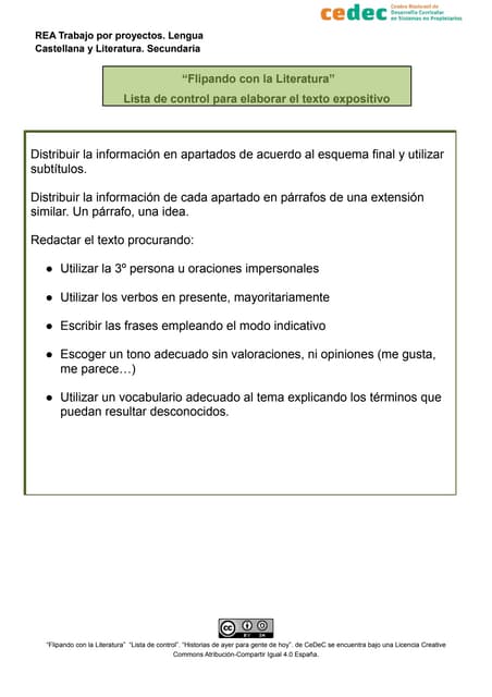 Lista de control para escribir un t...