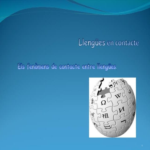 Llengües en contacte PPT