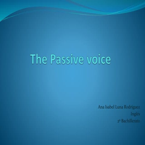 The passive voice