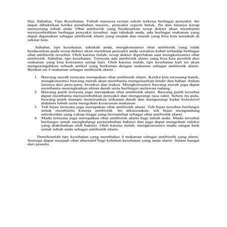 4 makanan sebagai antibiotik alami