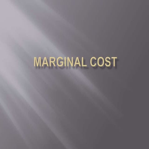 4 marginal cost