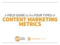 A Field Guide to the Four Types of Content Marketing Metrics 