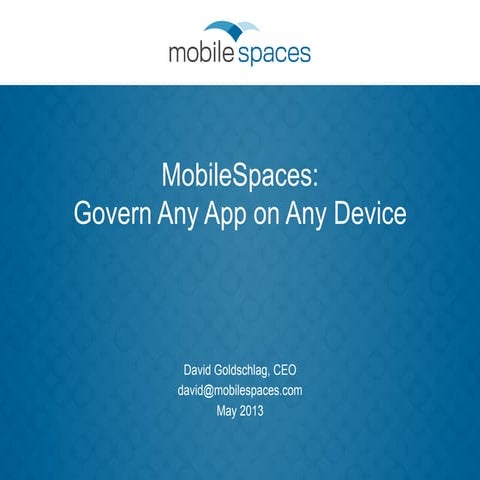 MobileSpaces Presents at Under the Radar 2013