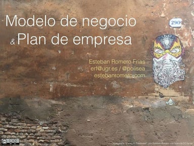 Modelo de negocio y plan de empresa