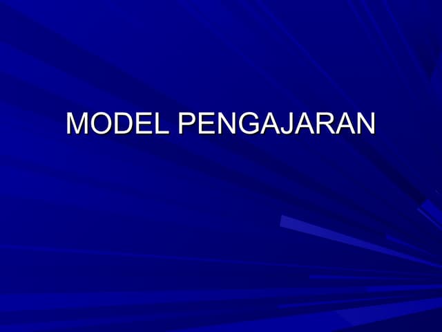 4 model pengajaran