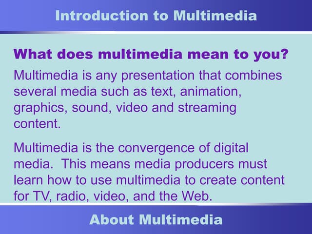 4 multimedia basics