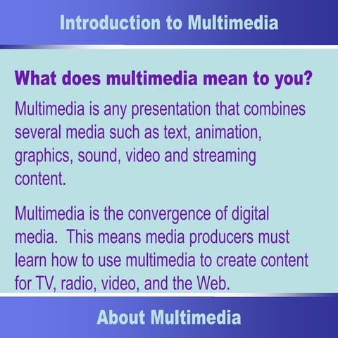 4 multimedia basics