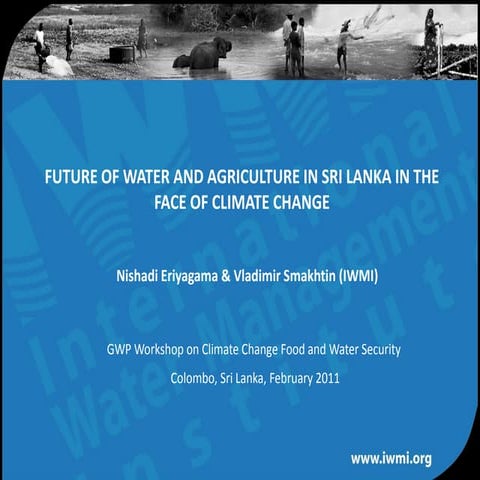 Future of water and agriculture in Sri Lanka in the face of climate ...