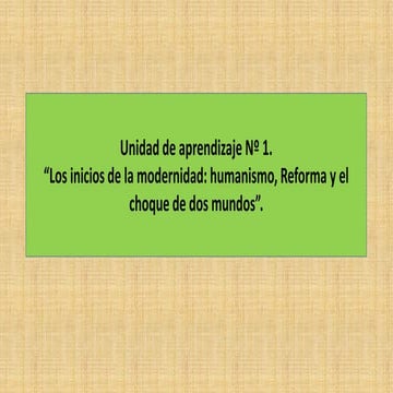 Octavo básico. Unidad 1. Clase 1. Humanismo y renacimiento.