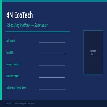 4N EcoTech Scheduling Platform: React Native Appointment Booking App ...
