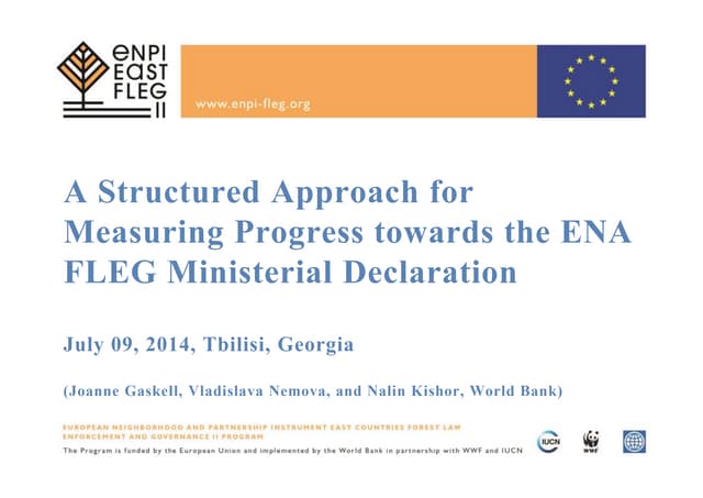 4. A Structured Approach for Measuring Progress towards the ENA FLEG Ministerial Declaration