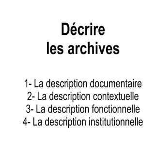 Les 4 normes de description archivi...