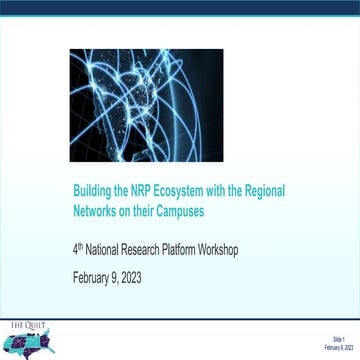 Panel: Building the NRP Ecosystem with the Regional Networks on their Campuses;