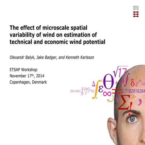 The effect of microscale spatial variability of wind on estimation of technic...